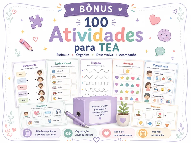Bônus 6: 100 Atividades para TEA e 150 Atividades para Adolescentes de 12 a 16 anos